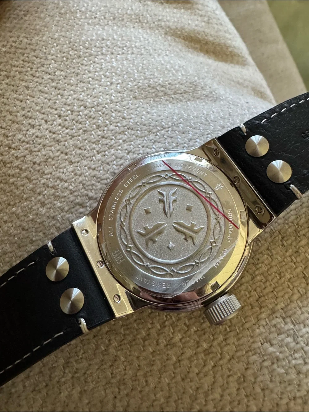 Frye Black Dial Men's Watch with Silver Case
